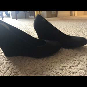 Black Wedge Heels